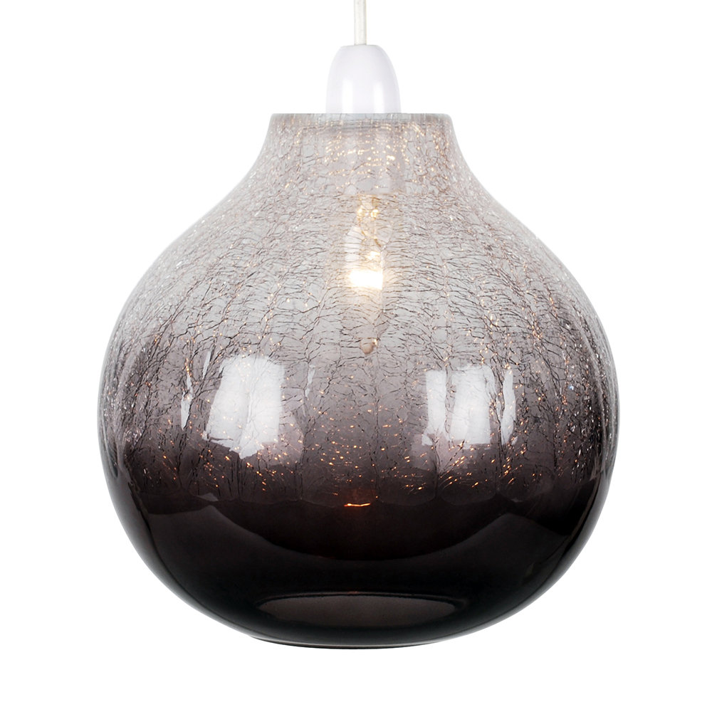 Sawyers 23cm H Glass Pendant Shade ( Spider ) in Black