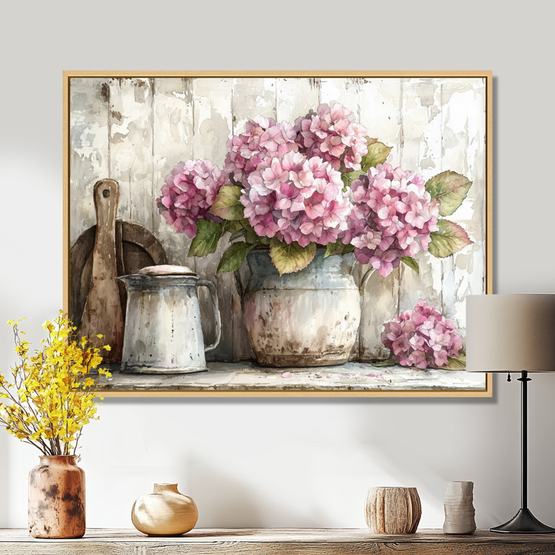 Dormalee - Floral Wall Art, 24" H x 32" W, Impression sur cadre flottant, Naturel