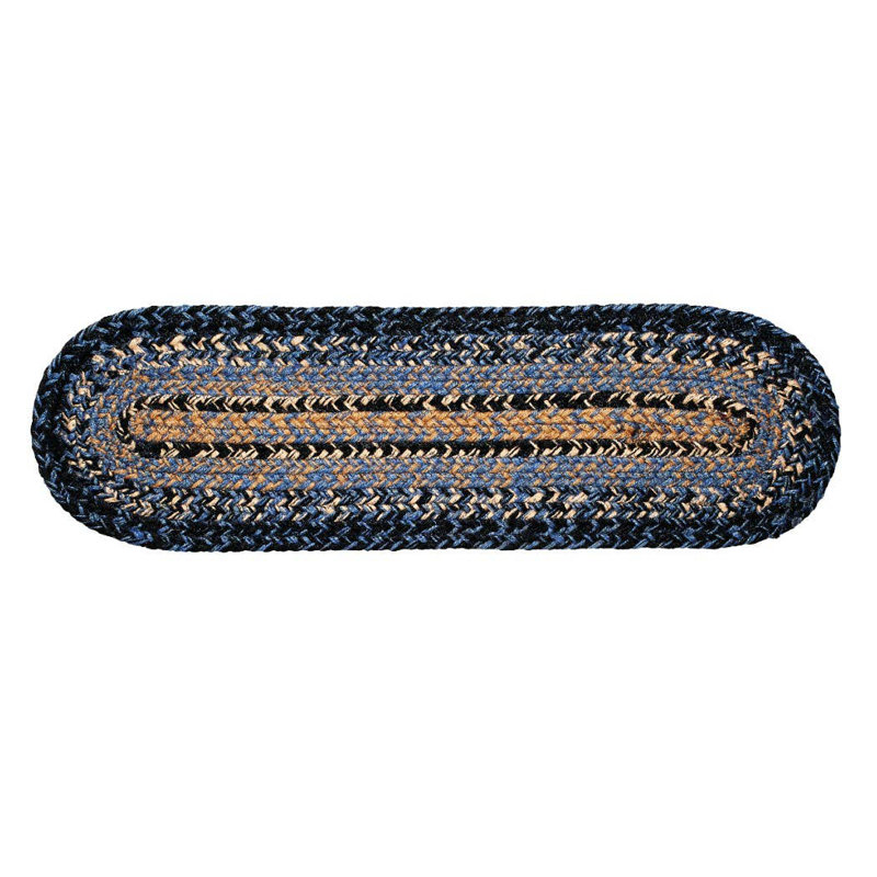 Chalres Area Rug, Blue/Black/Beige, 28"L x 8"D