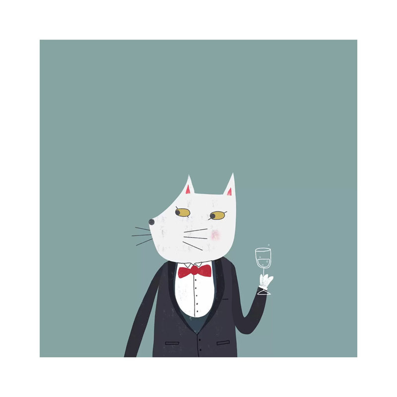 " Cheers! " by Nic Squirrell, Wrapped Canvas, 18" H x 18" W x 1.5" D, No Matte