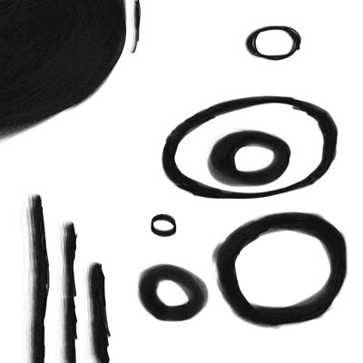 Noir et blanc 2 - peinture sur toile tendue