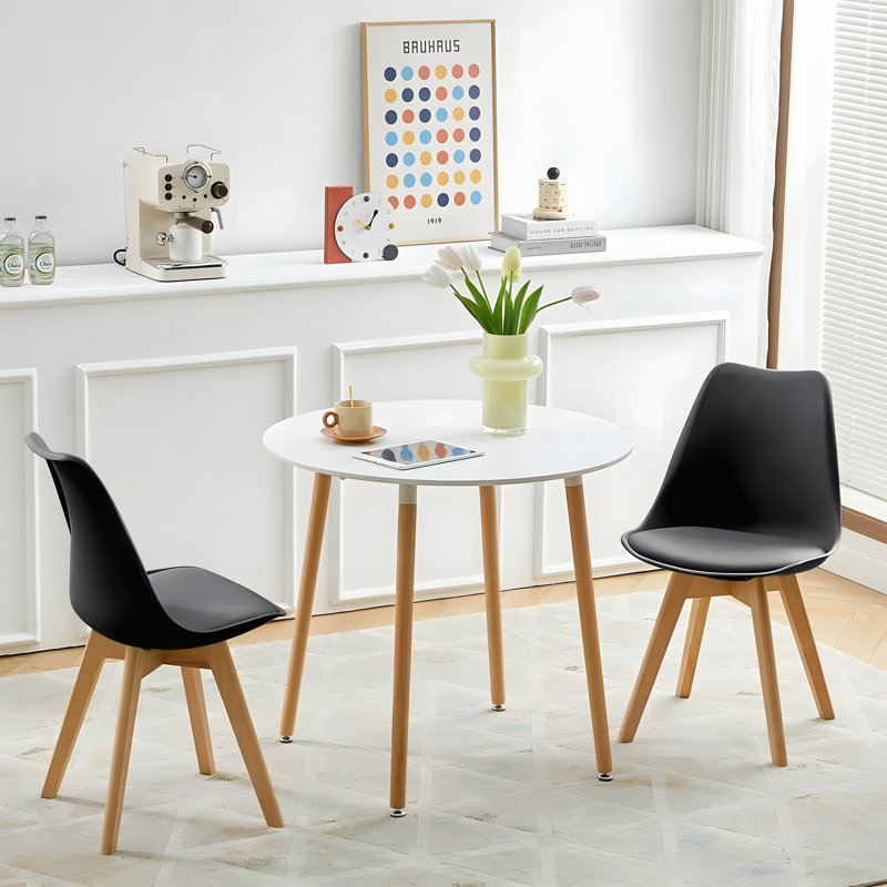 Nero Upholstered Dining Chair, 2, Black, Beech