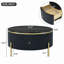Table basse ronde avec 2 grands tiroirs de rangement (31,5 po)-121069688-121069690