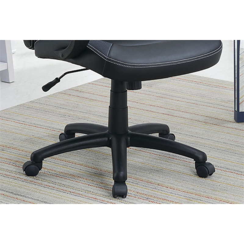 Office Chair Upholstered 1Pc Cushioned Comfort Chair Relax Gaming Office Work Black Color, Black