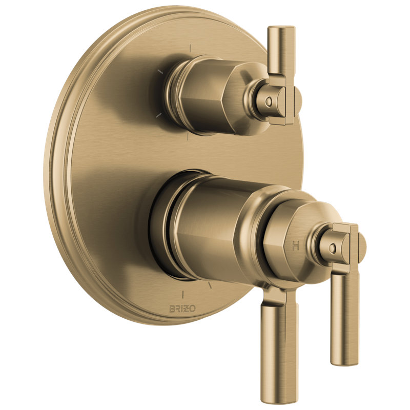 Invari® TempAssure® Thermostatic Valve with Integrated 6-Function Diverter Trim, Luxe Gold