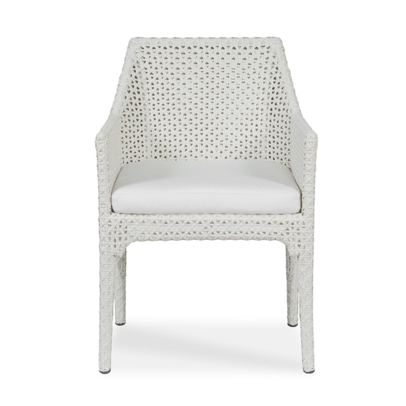 Tangier Outdoor Dining Armchair, Tan 71617L24, Chalk White