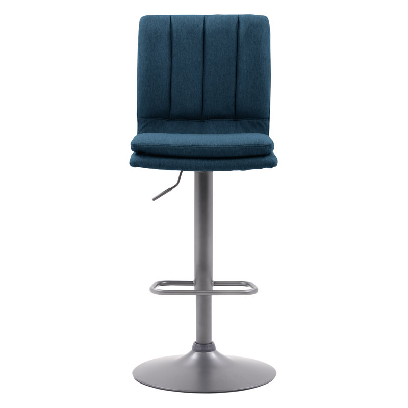Palmer Swivel Upholstered Adjustable Height Counter Stool, Navy