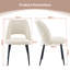 Corduroy Upholstered Dining Chair with Cutout Back and Black Metal  Legs-994958667
