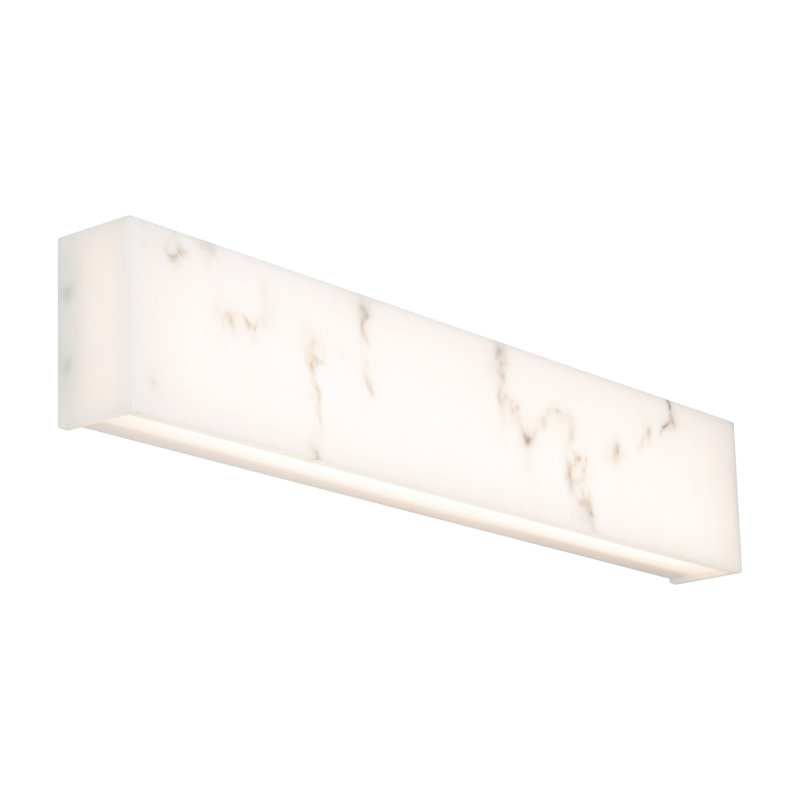 Museo White Faux Alabaster LED Bath Bar