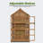 3.73' W x 1.98' D Wooden Greenhouse with Openable Roof Vent and Adjustable Shelves