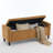 Velvet Upholstered Storage Bench Entryway Bench with Large Storage-575796066