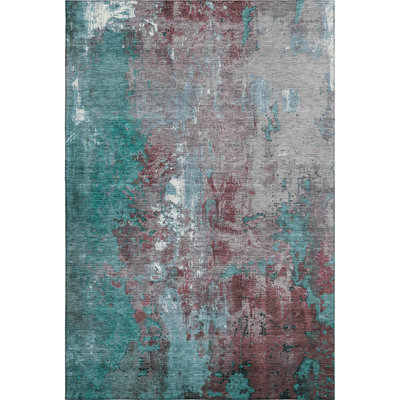 Premium Machine Washable Crestover AMF1870 Abstract Rug