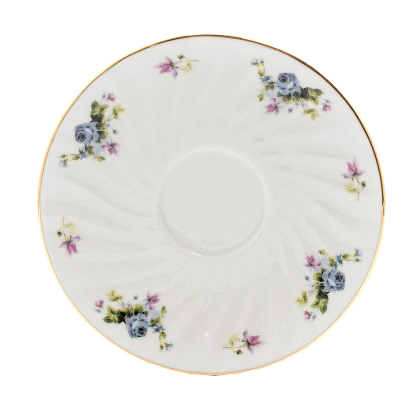 Ramsha 45-Piece Porcelain Dinnerware Set – Service for 8, White with Embossed Detail