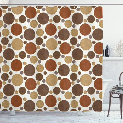 Arianda Geometric Shower Curtain with Hooks Included