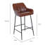 Moralez Upholstered Counter Stool with Metal Frame-1702821788