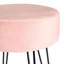 Harbour Housewares Round Velvet Footstools-97771055-97771056