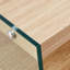 Table basse rectangulaire avec pieds en verre trempé transparent, table basse de salon pour la maison-1535672329