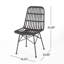 ensemble de 2 chaises de patio sans accoudoirs avec dossier à lattes