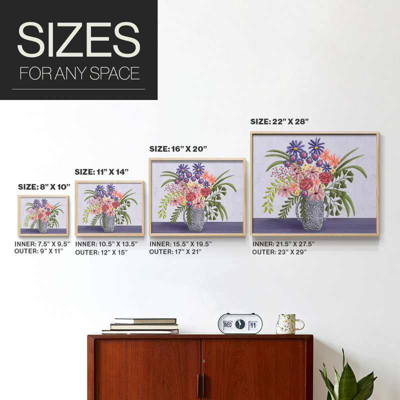 «Snappy Bouquet I», reproduction encadrée, H 8 po x l 10 po, Naturel