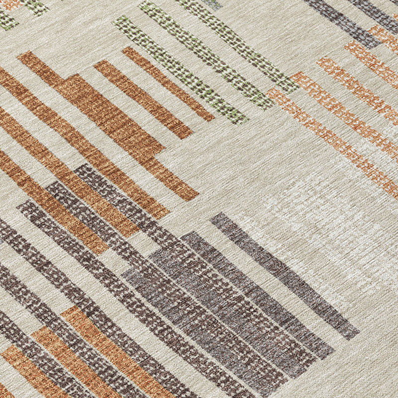 Tapis intérieur / extérieur lavable à la machine Chantille ACN2598, Beige, Tapis de couloir 2 pi 3 po x 7 pi 6 po