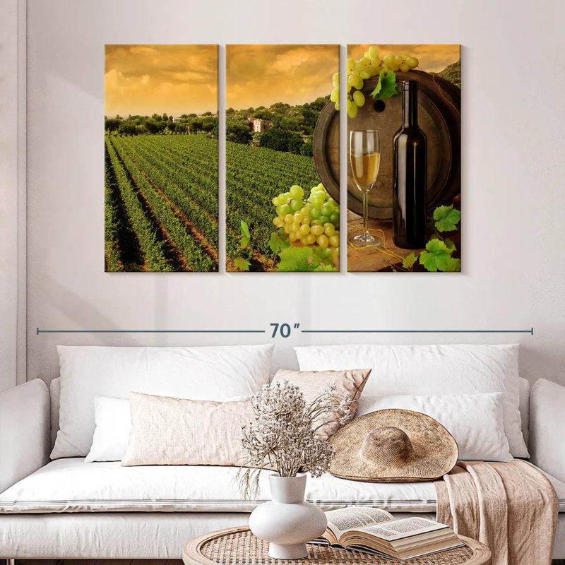 Yarlin Vineyard In Tuscany, 32" H x 50" W