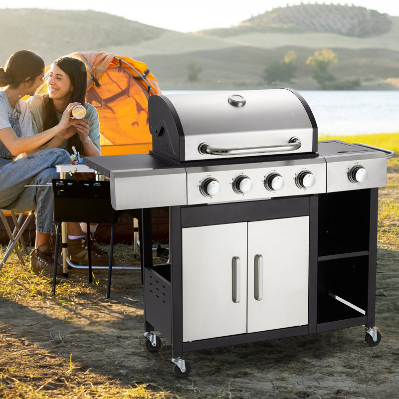 MELLCOM 4 - Brûleur à gaz propane liquide de comptoir avec brûleur latéral