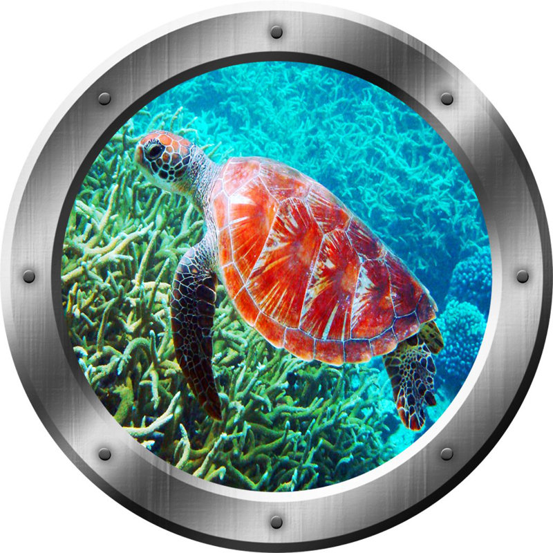 Nautical & Beach Non-Wall Damaging Wall Decals, 20" H x 20" W x 0.01" D
