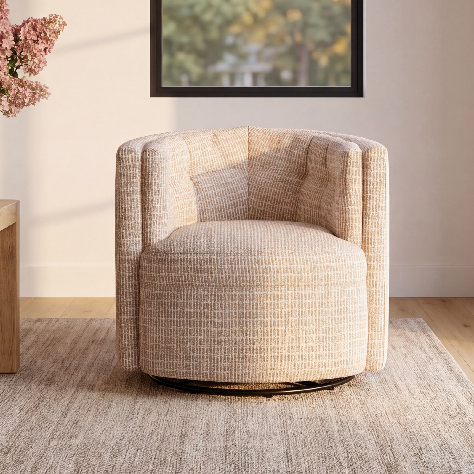 Swivel Accent Chair, Malibu Sand