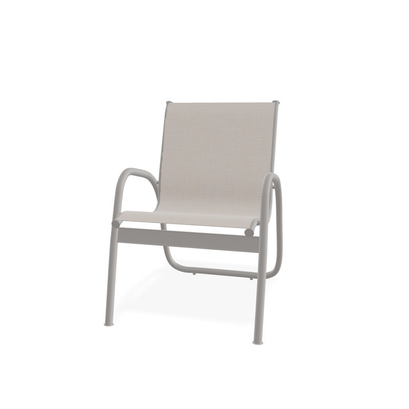 Fauteuil de patio Gardenella, Gris chaleureux texturé, Naturel