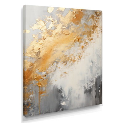 Soleil brisant à travers les nuages - art mural abstrait