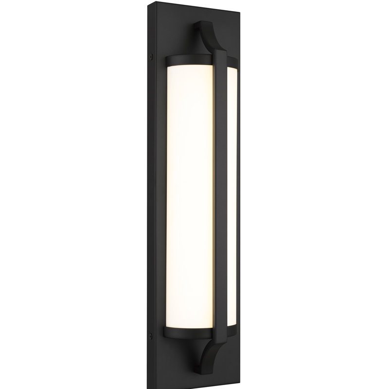 Modern Contemporary 18 - Inches Black Integrated Led Bathroom Vanity Bar Featuring Energy Smart Bright 3 Color Temperature Choices  3000K/4000K/5000K  Dimmable With Compatible Dimmers Etched White