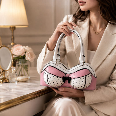 Sac à main citrouille, sac à main en forme de soutien-gorge, sac à pois en patchwork