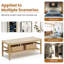Banc de rangement en bois Khemisset