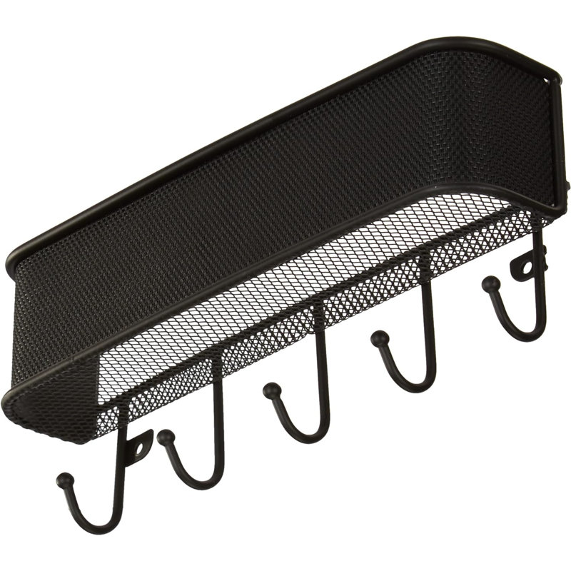 Aldwin Plastic Wall Organizer, Black