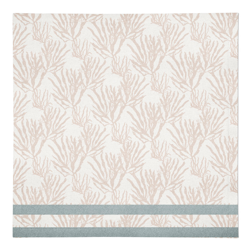 Serviette rectangulaire Whately, Rosé / bleu / blanc