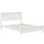 Lit simple blanc avec structure en bois de pin, pieds fuselés, construction solide, capacité de charge élevée, finition exquise, lits réglables compatibles-680528691