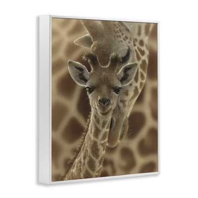 Veau girafe nouveau-né, estampe numérique, conception par Collin Bogle
