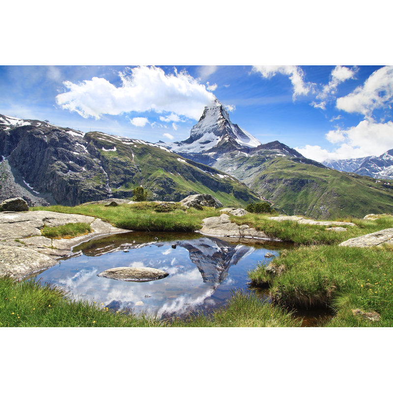 «Panorama of Matterhorn» par Vidalidali - photographie sur toile tendue, H 48 po x l 32 po
