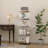 Venelope Bookcase, Bookshelf, 4 Tier Display Cabinet, Display Shelf with Wheels