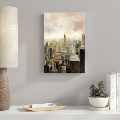 Paysage de ville peint