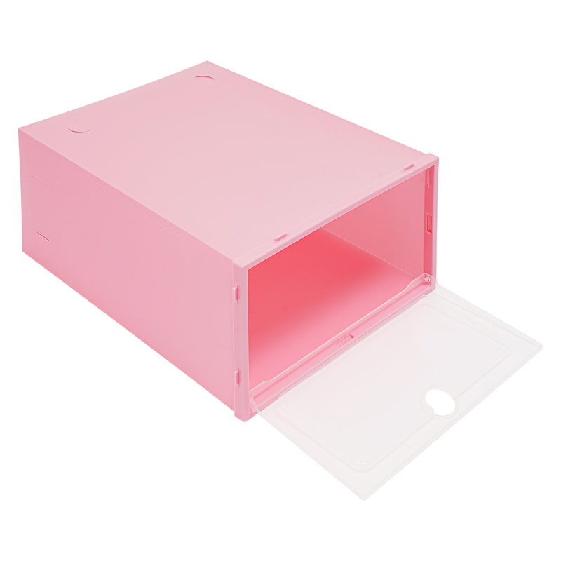 Boîte de rangement 24 paires de chaussures empilables (ensemble de 24), Rose