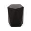 Modern Outdoor Lightweight Concrete Pentagon Side Table, Matte Black, 16.23" W X D H, No Assembly Contemporary Black Style, 16X16x16,