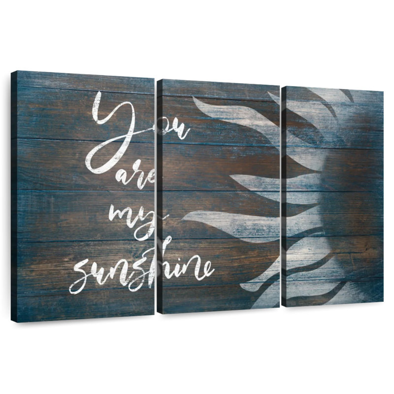 Kema You Are My Sunshine Typography Wall Sign, 24" H x 38" W