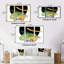 Minimal Retro Abstracts I - ensemble d'art moderne sur toile encadrée moderne de 3-385563243-385563247