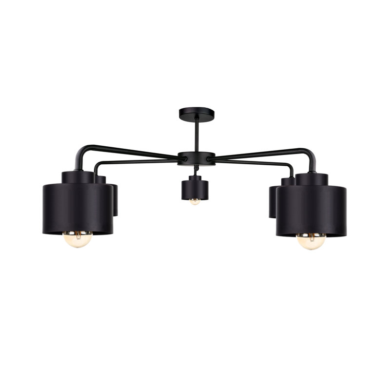 Joaquina Flush Mount, Black, Black
