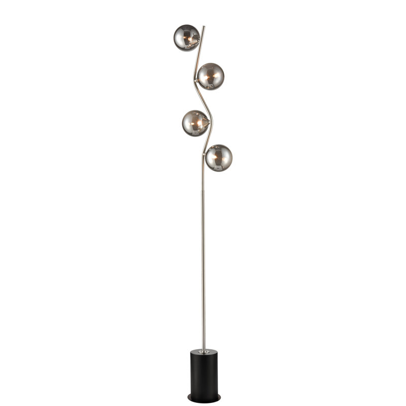 Dennehy 165cm Tree Floor Lamp, Black, Grey