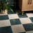Ornate Checkerboard 12 In. X 12 In. Tumbled Marble Checkerboard Floor And Wall Tile (20 Sq. Ft. / Case)-124973759