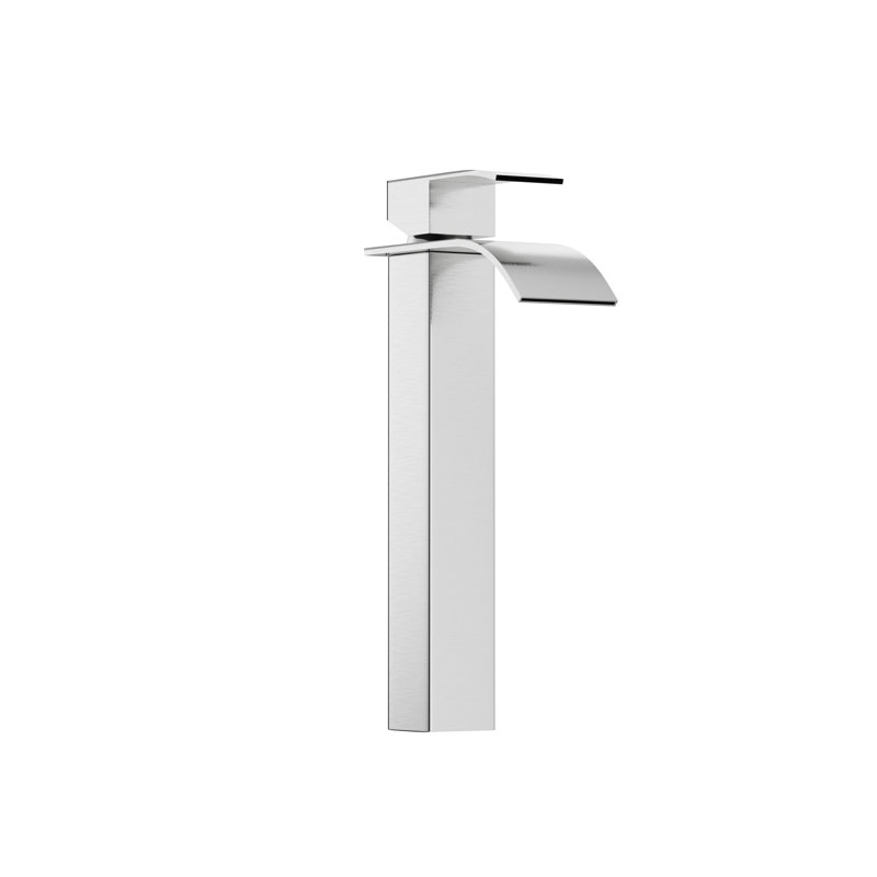 Robinet de lavabo de salle de bain 6 po - Acier inoxydable 304, finition nickel brossé, poignée simple, conception moderne convenant aux lavabos, montage sur comptoir