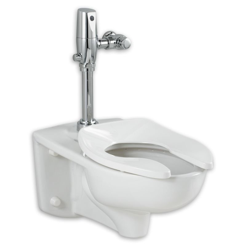 American Standard Afwall 1.28 Gallons GPF Elongated Wall Mounted Flushometer Toilet (Seat Not Included)