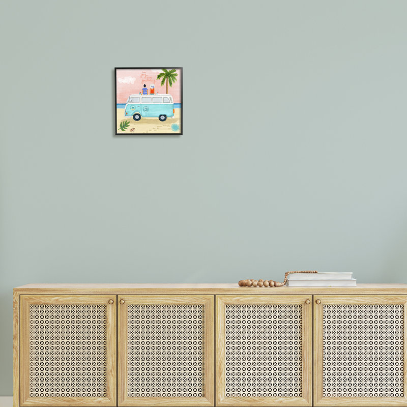 Joie dans le voyage, Giclée encadrée noir minuit, H 12 po x l 12 po x P 1,5 po